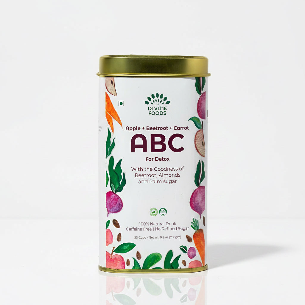 Natural ABC latte Milk Mix | The Divine Foods | Apple+Beetroot+Carrot For Skin Glow