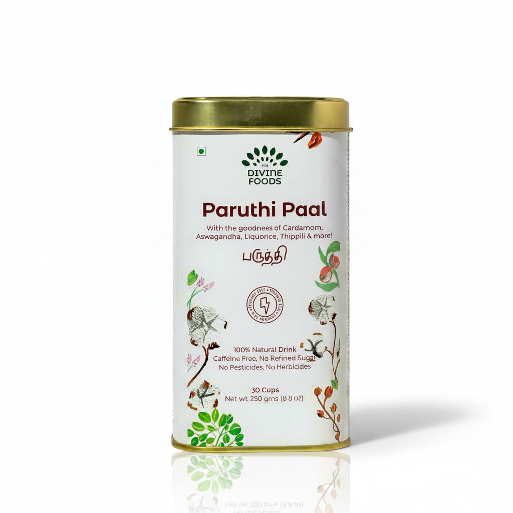 Paruthi Paal | The Divine Foods| Cotton Seed Instant Latte Mix (Cold and Cough remedy/ Helps with Menstrua lCramps)