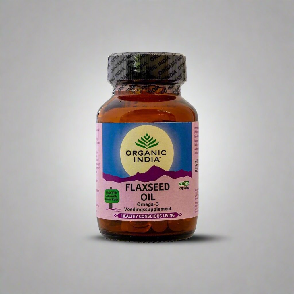 ORGANIC INDIA | FLAXSEED OIL | OMEGA-3 | HEART HEALTH | 60CAP