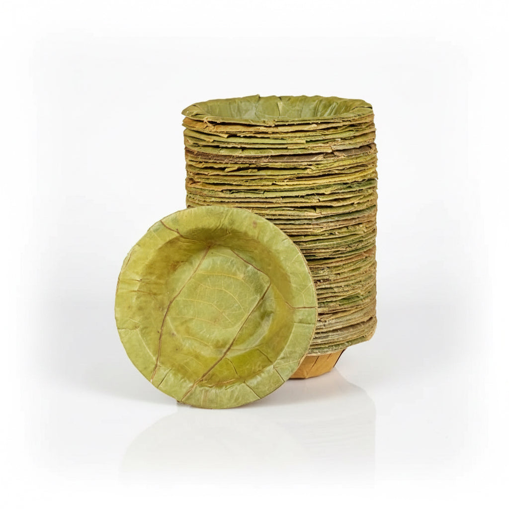 Thonnai | தொன்னை | 90-100 Pcs of Handmade Natural Organic | Easy Disposable Leaves Cup