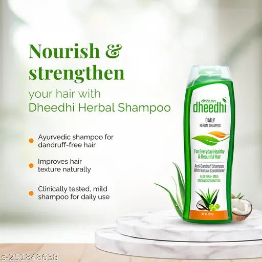 Dhathri | Dheedhi Herbal Shampoo 100ml ( Pack of 2 ) | Anti - Dandruff Shampoo With Natural Conditioner