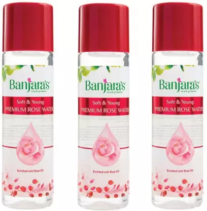Banjaras | Premium Rose Water 120ml (PACK OF 3)