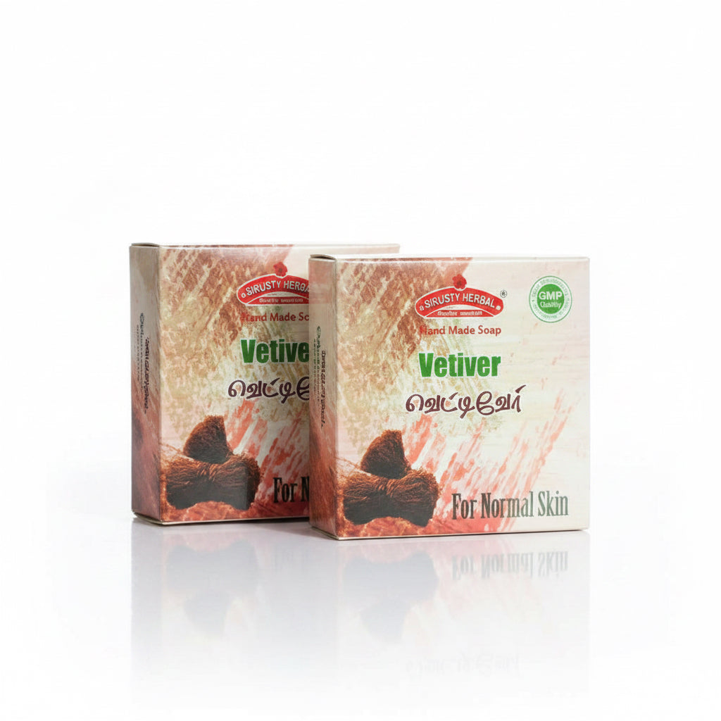 Vetiver Hand Made Herbal Soap(2xPack)