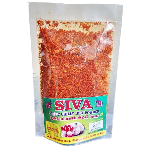 Siva | Garlic Chilly Idly Powder | Poondu Idly Podi 100g ( Pack Of 3)