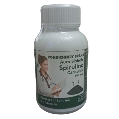 Auro Biotech | Green Spirulina Capsules 100nos