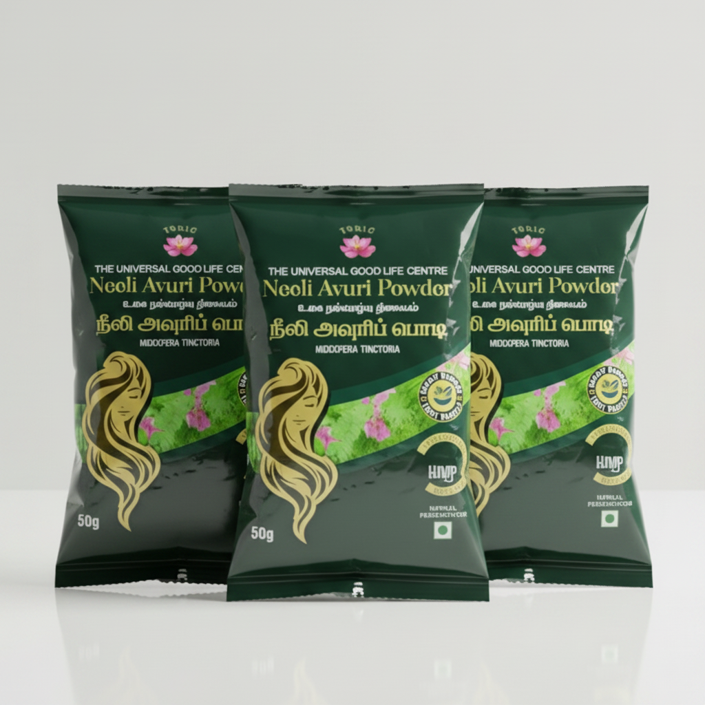 Neeli Avuri Powder | Indigofera Tinctoria | Indian Indigo | Neelini | Karunili Powder 50 Gms (Pack of 3)