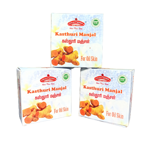 Kasthuri Manjal Handmade Herbal Soap ( Pack Of 3 )
