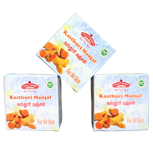 Kasthuri Manjal Handmade Herbal Soap ( Pack Of 3 )