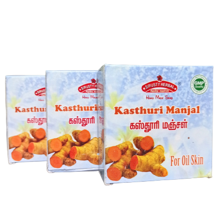 Kasthuri Manjal Handmade Herbal Soap ( Pack Of 3 )