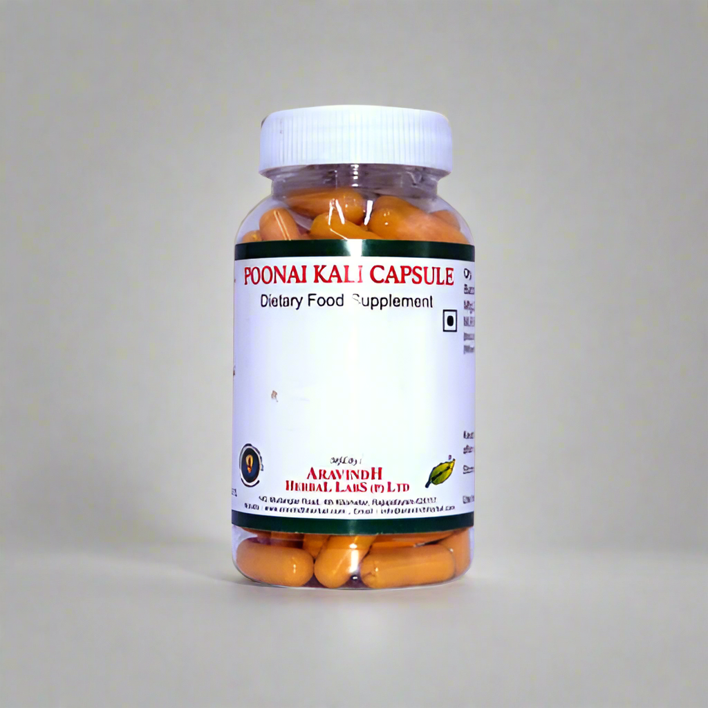 Aravinth Herbals | poonaikali Capsule 100nos