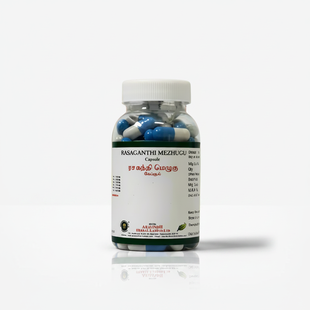 Aravinth Herbals | Rasaganthi Mezhuhu Capsule 100Nos