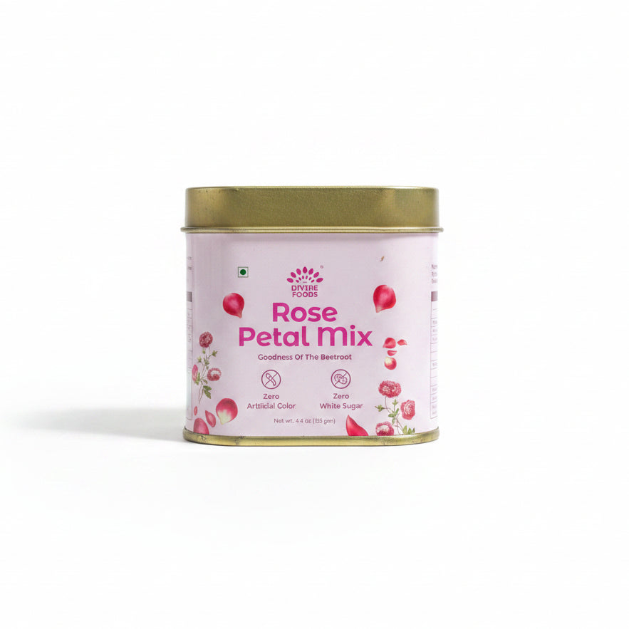 Natural Rose Petal Milk Mix | The Divine Foods | 125gm