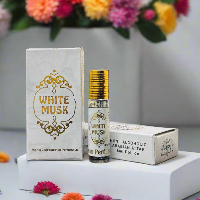 Aalim Attar | White Musk | Roll-on Perfume | 8ml ( Pack of 2)