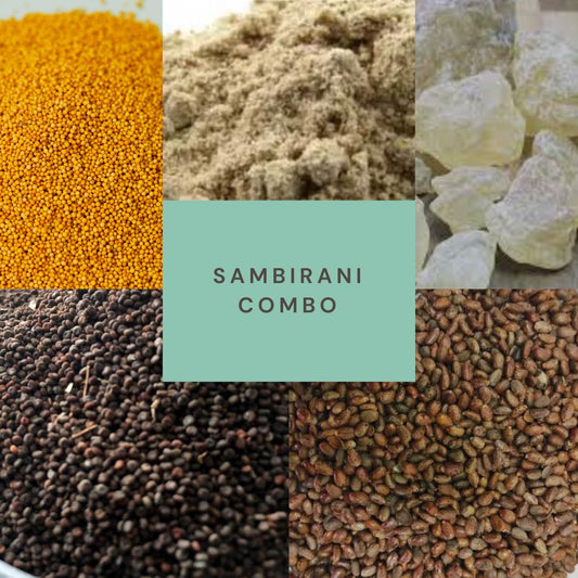 Sambirani Combo - Sambirani - White Mustard -  Vellai Kunguliyam - Naai kadugu - Marudhani Vithai
