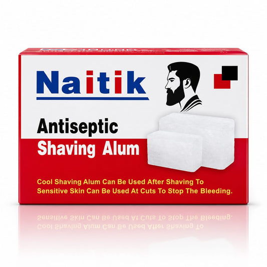 Naitik  | Padikaram | Shaving Padikaram |  Antiseptic Shaving Alum 2 Bars Of 90G Each | Phitkari Alum Block Fitkari | Alum Stone After Shave