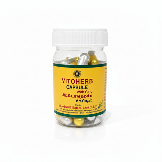 Aravinth Herbals | Vitoherb Capsule with Gold For sexual weakness