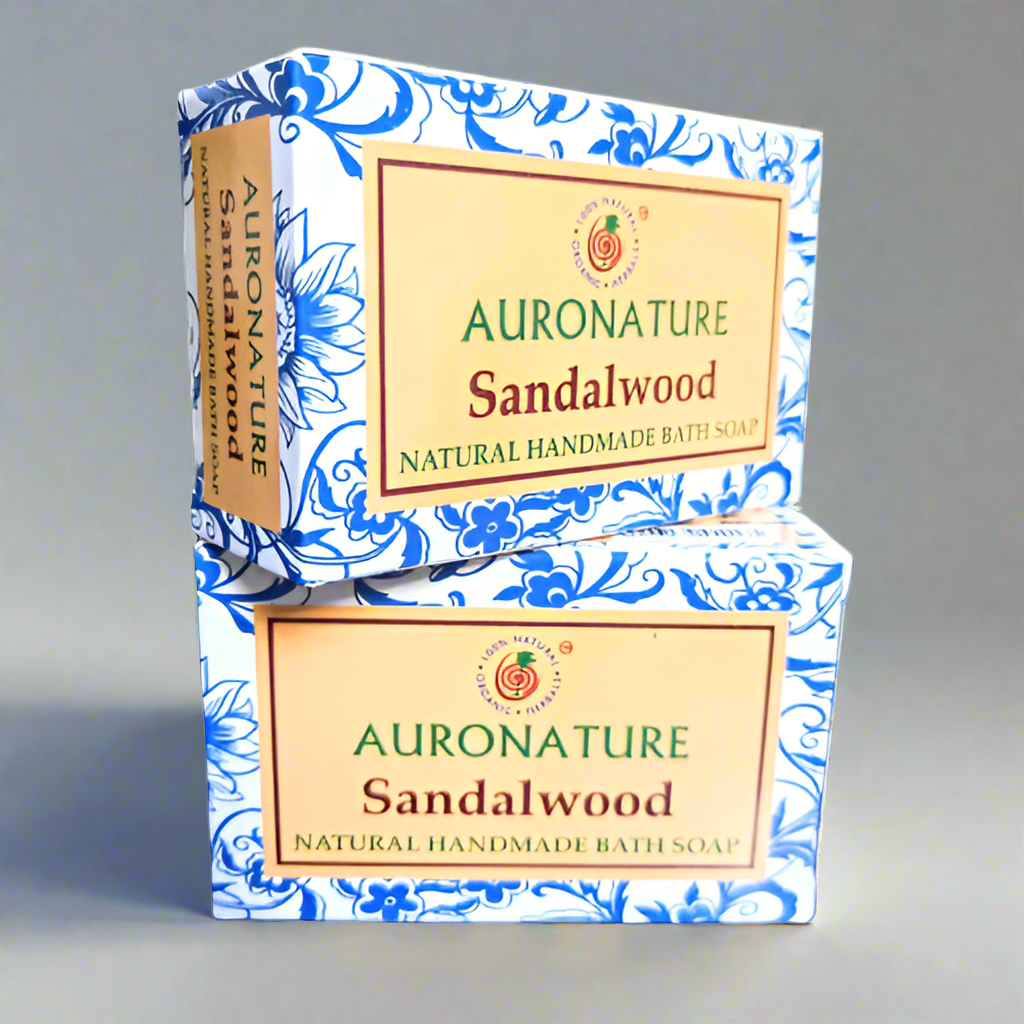 AuroNture  |  Sandalwood Handmade Soap 75gms  ( pack Of 2 )