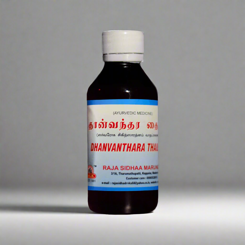 VKS Raja Sidhaa | Dhanvanthara Thailam | 100ml – Jothi Herbals